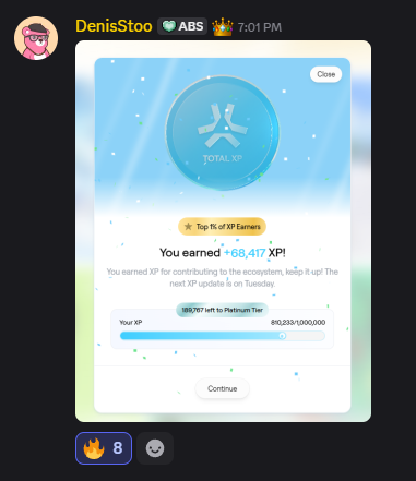 AltcoinSurfers's tweet photo. Another incredible @AbstractChain XP Day 🥳

@ValentinaL51142 97,080 XP
@DenisVlg000 68,417 XP
@geniexbtz 58,714 XP
@Vlad1Ivanciu 51,218 XP

How'd we do this week @Alex_GPEG? 👀 https://t.co/mH1credS3Q