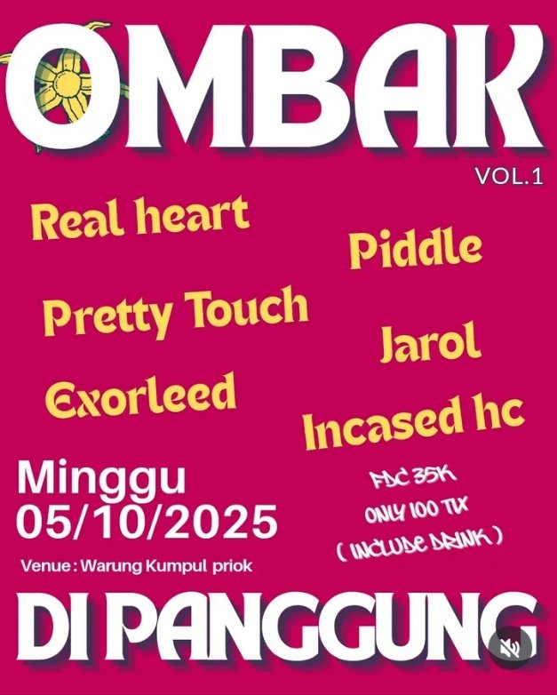 Minggu malam, di Jakarta Utara
Yok dateng bawa pacar lo!! Eh emang ada?