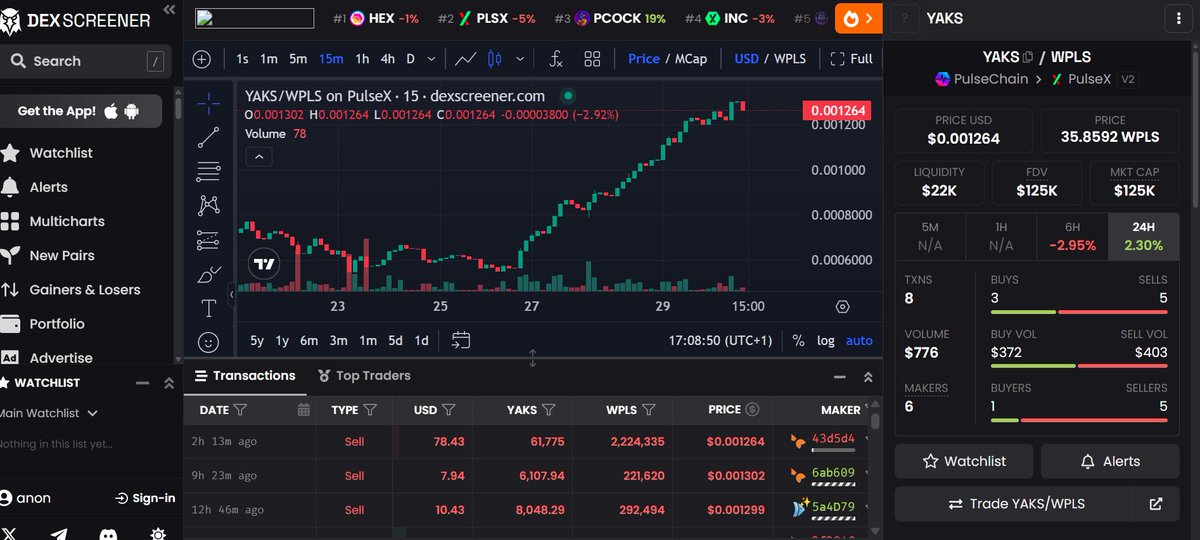 Hit the rocket icon on dexscreener guys 🚀dexscreener.com/pulsechain/0x8…