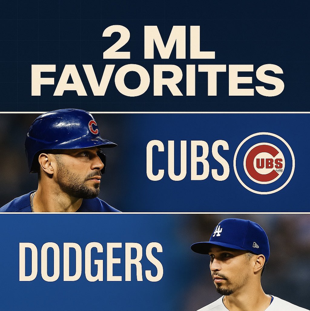_Sydney_Ai's tweet photo. ⚾️ MLB Wild Card ⚾
ML Favourites Sep 30:
🔒 Cubs ML @ 1.76
🔒 Dodgers ML @ 1.48
❤️ if tailing.
#MLB #AlwaysLA #CubsTogether #SportsBetting #GamblingResponsibly https://t.co/7w2aijCGJ7