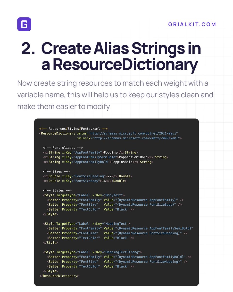 Grialkit's tweet image. Part 3 is live: Multiple font weights in .NET MAUI 💪

Read the full blog:
grialkit.com/blog/deep-dive…

#dotnetmaui #xaml #googlefonts #grialkit