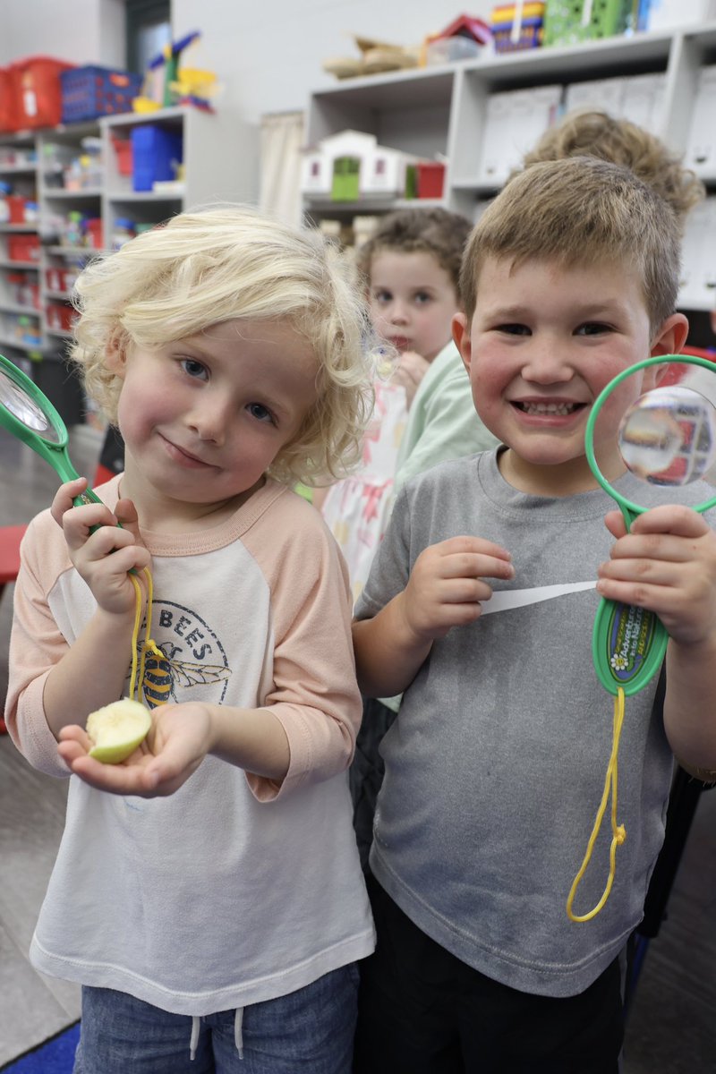 Our PreK4 students tasted different kinds of apples and investigated their colors, textures, and flavors! Learning has never tasted so sweet. 🍎