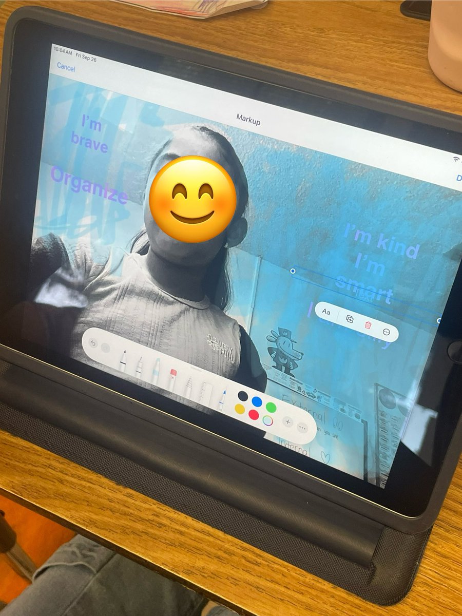 mspuente17's tweet image. Using the #MarkUp tool to create some Pop Art to review character traits! 

Then on to @Seesaw to record reading the traits to share with their families.