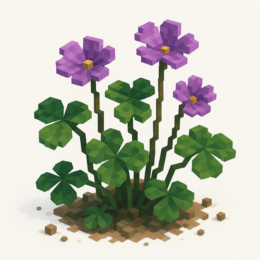 voxel_botanica's tweet photo. Oxalis (オキザリス / Oxalis spp.)
#voxelbotanica #oxalis #digitalbotanical #voxelart #lowpolyart #ai_generated #chatgpt https://t.co/GThK4BRFya