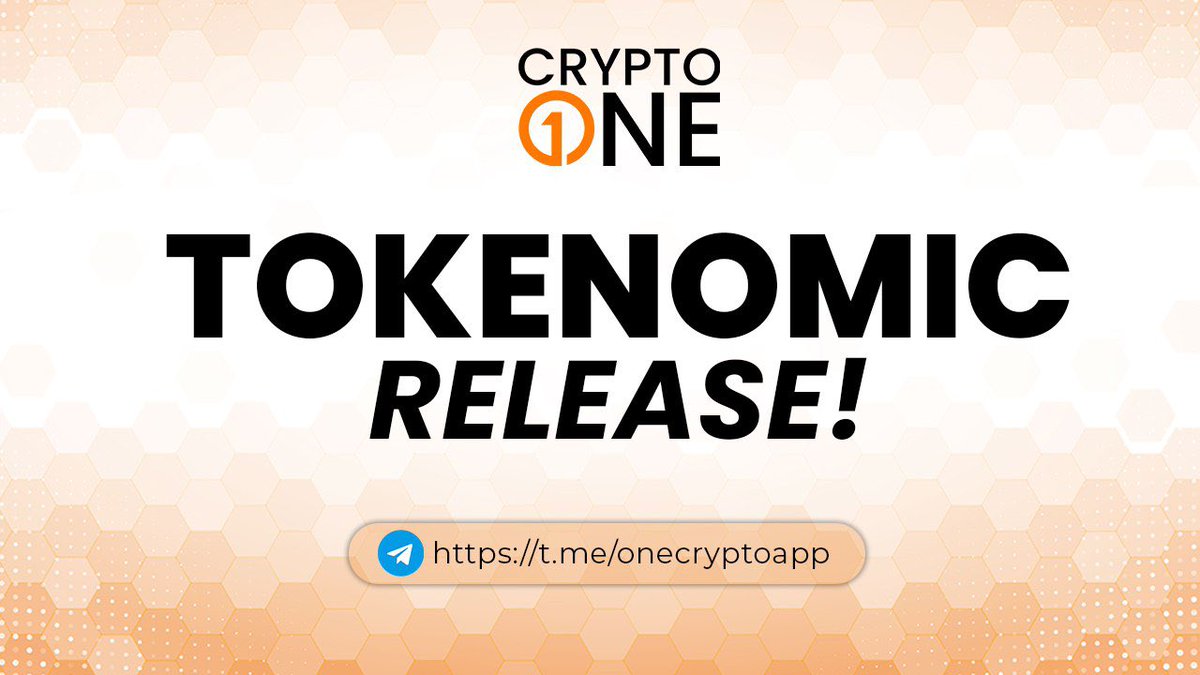 Crypto One (@onecryptoapp) on Twitter photo ANNOUNCEMENT. 
Tokenomics: $ONE
Token Information
Token Name: Crypto One Token
Symbol: $ONE
Blockchain: BNB Smart Chain (BEP-20)
Reward Mechanism: Holders receive $VSG and $BNB. 
Transaction Tax: 2% Buy / 2% Sell
4% Reflections (rewards to holders in $VSG and $BNB) ANNOUNCEMENT. 
Tokenomics: $ONE
Token Information
Token Name: Crypto One Token
Symbol: $ONE
Blockchain: BNB Smart Chain (BEP-20)
Reward Mechanism: Holders receive $VSG and $BNB. 
Transaction Tax: 2% Buy / 2% Sell
4% Reflections (rewards to holders in $VSG and $BNB)