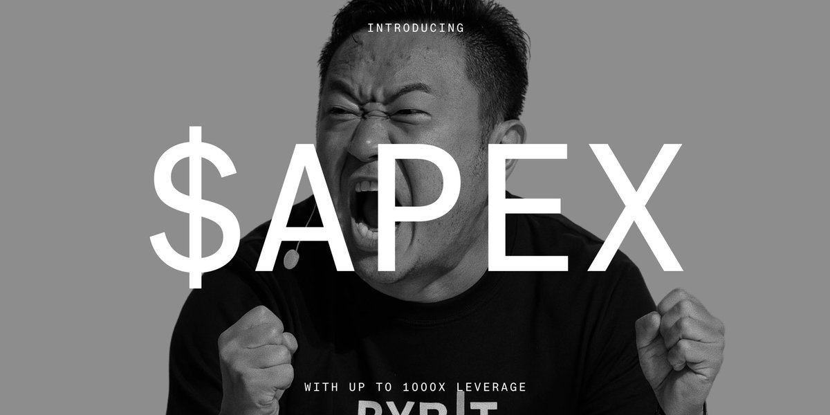 aevoxyz's tweet image. New Degen Listing: $APEX @OfficialApeXdex 

Trade it here with up to 1000x leverage: degen.aevo.xyz/trading/apex