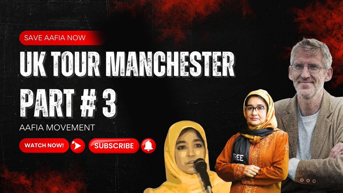 Aafiamovement's tweet photo. The UK Tour continues ✊🇬🇧
In Manchester, Dr. Fowzia Siddiqui and Clive Stafford Smith stood together with supporters to demand justice for Dr. Aafia Siddiqui.
📺 Watch Part 3 of the Manchester event here: https://t.co/YkV6qVVPoJ
#SaveAafia #JusticeForAafia #AafiaMovement https://t.co/fkSVxKgYtg