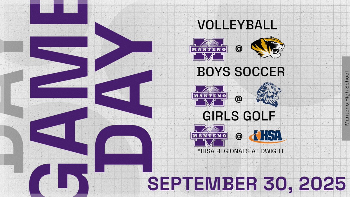 Big day for the Panthers! Volleyball heads to Herscher and Boys Soccer heads to Lisle for conference matchups while our Girls Golf team participates in the IHSA Regional Tournament in Dwight. #AllPurpleAllIn