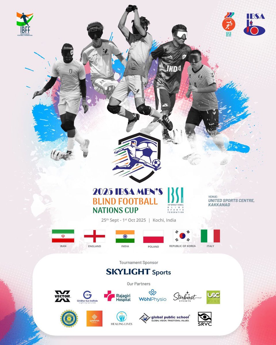 Rainbow blind football tweet media