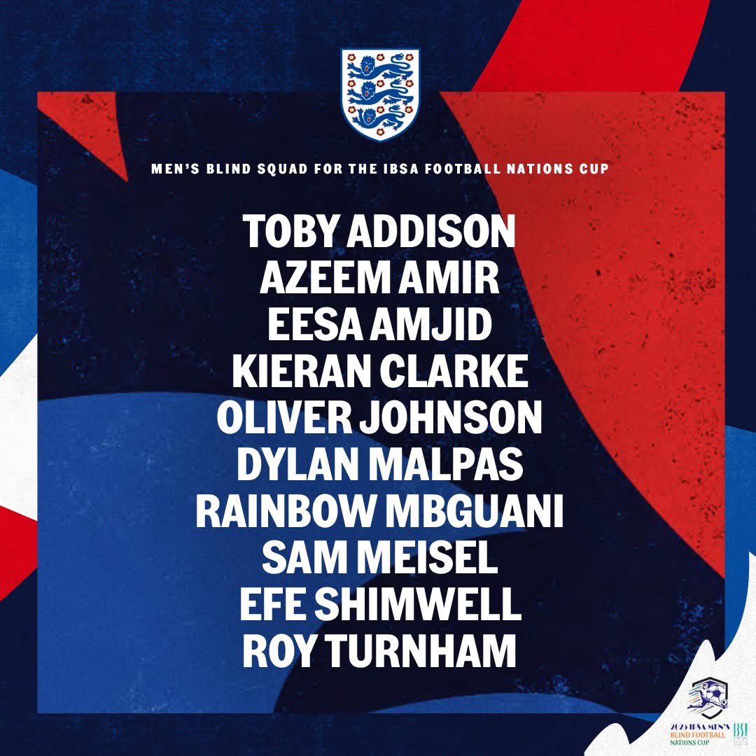 Rainbow blind football tweet media