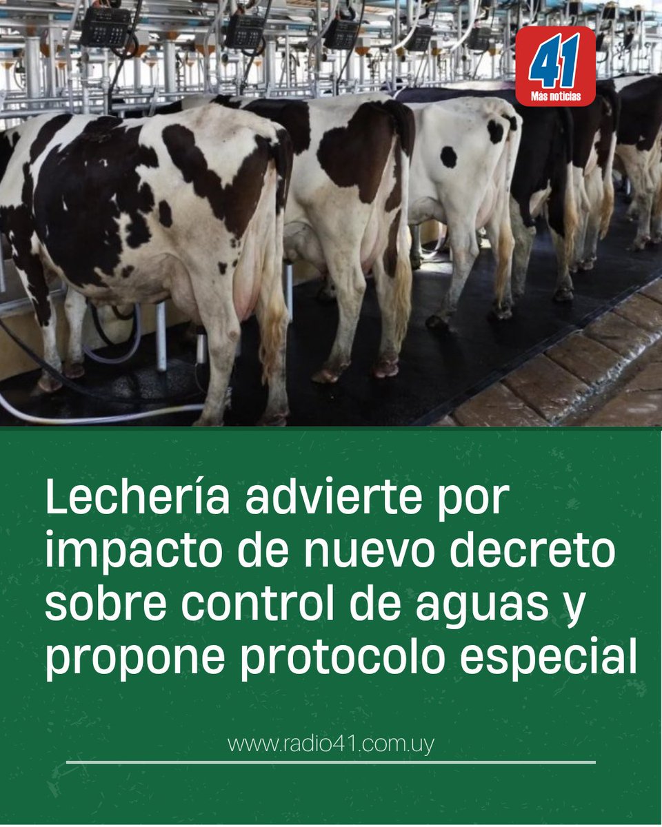 radio41sj's tweet photo. El sector lechero advierte que los cambios previstos en el decreto ambiental que regula los vertidos y la calidad del agua en los tambos puede llevar a que muchos productores abandonen la actividad debido a su alto nivel de exigencia.
👇👇👇
https://t.co/bmmbKw4zDk https://t.co/ylFkpC7JwI