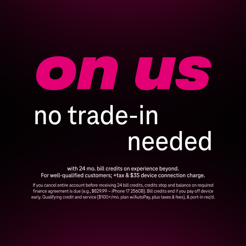 TMobile's tweet photo. iPhone 17 🤝 Best best place to get it.