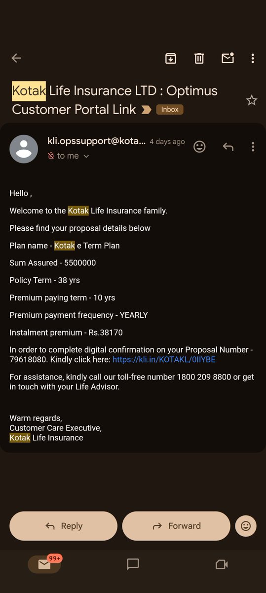 smitha_lohi's tweet photo. @Kotak_Life  I have not shown any interest in your policy. Not sure who is responsible for this. But I am getting emails after emails on policy which I have not taken. @KotakCares https://t.co/oSydh2oJy1