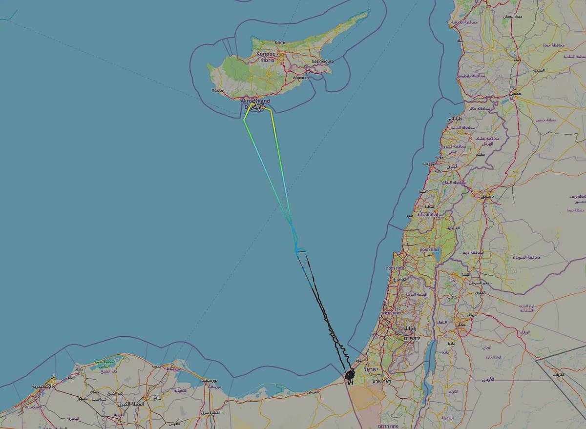 Will the spy plane at RAF Akrotiri on Cyprus—which is flying daily over eastern Mediterranean—be gathering intel on Sumud flotilla as it nears Gaza?

The plane belongs to US company Sierra Nevada Corporation, contracted by UK govt

It gives intel to Israeli military in real-time