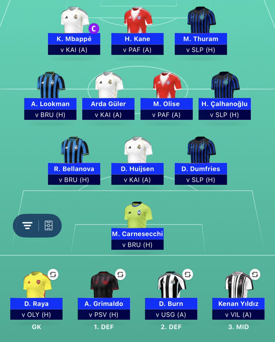 KnightFpl's tweet photo. #ucl_fantasy #MD2
Wildcard Activated
OR 23k https://t.co/1ogKouMmRH