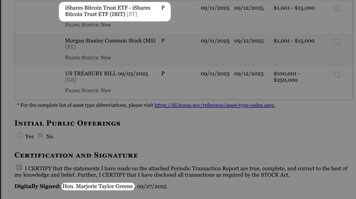 MTG @mtgreenee bought iShares Bitcoin Trust ETF $IBIT recently.