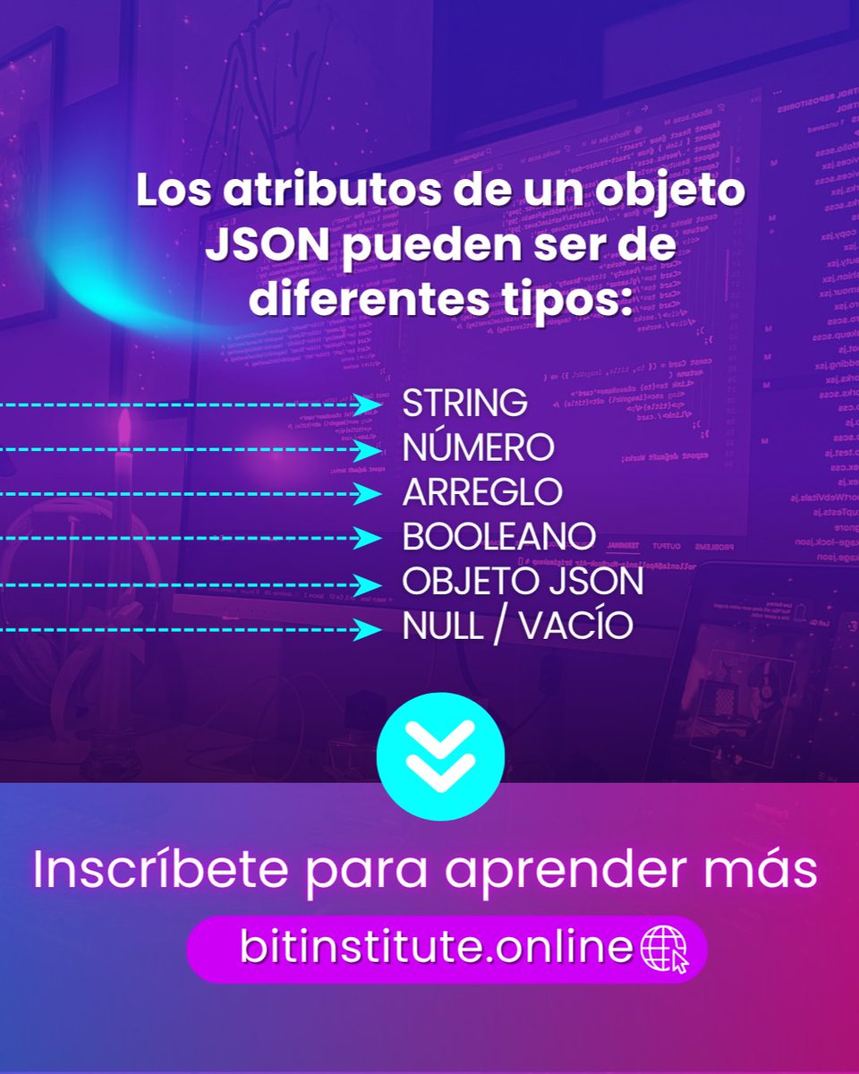 bit_institute's tweet image. 💻🔹 ¿Has escuchado de JSON y todavía no sabes bien qué es?
Tranquil@, no estás sol@ → en esta publicación te lo explicamos de forma clara y sencilla.
👉 Desliza y descubre cómo dominarlo.
Escríbenos:
📲 3023349919
🌐 bitinstitute.online
#ProgramacionWeb #JSON