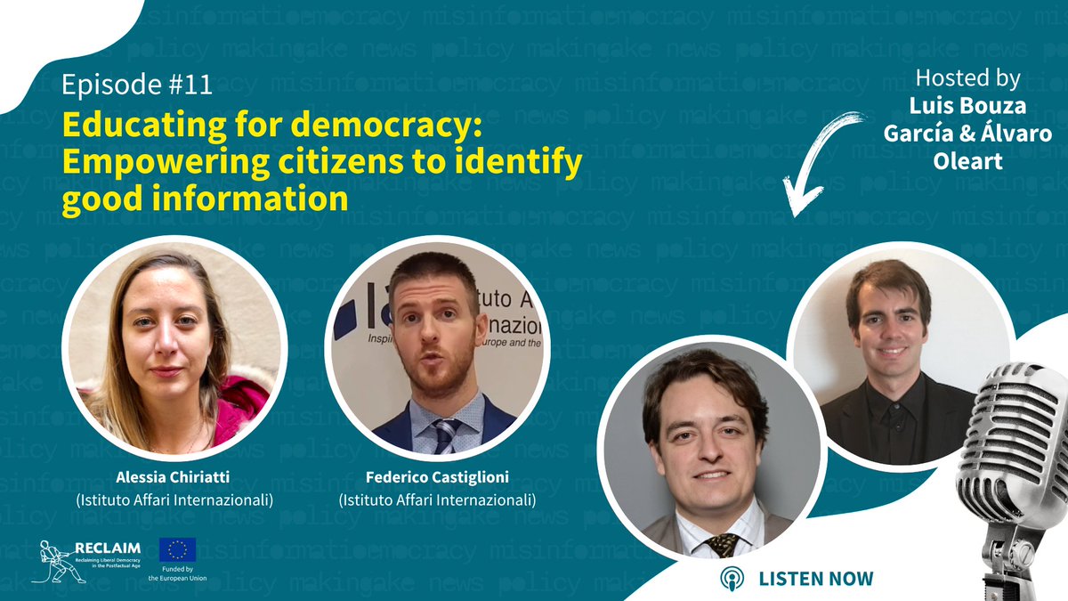 ✨The RECLAIM project wraps up today! ✨

🎙️ To mark the final day, we’re releasing the last episode of our podcast: Post-truth be told!

We conclude with the last episode of the podcast "Post-truth be told"  
🎤Hosts <a href="/luisbouzagarcia/">Luis Bouza García</a> &amp; <a href="/AlvaroOleart/">Alvaro Oleart</a> explore the role of