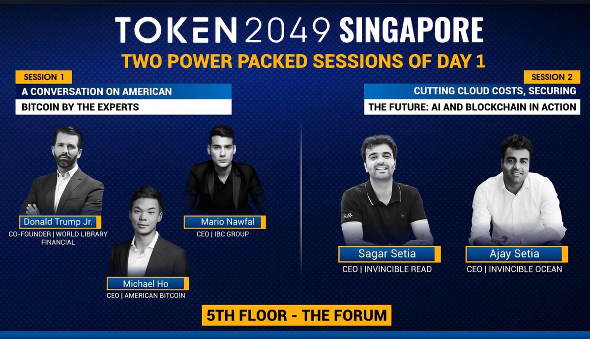 Invincible_read's tweet image. Ready for tomorrow’s action?
Join us on 1st Oct at the Forum Stage for two power-packed sessions:
🔹 Session 1: A candid conversation with @DonaldJTrumpJr and @MarioNawfal, Founder of IBC Group.
🔹 Session 2: @theajaysetia from Invincible Ocean & @SagarSetiaa from Invincible…
