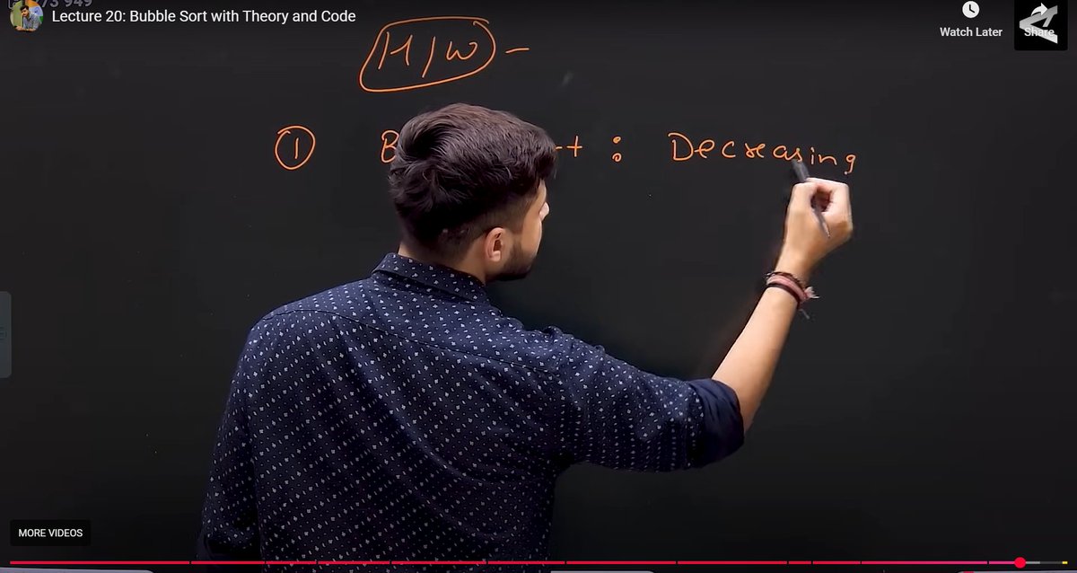 codewitharun9's tweet image. Day 7 of my DSA journey with @rohit_negi9 bhaiya...

Learn about:
Select sort and bubble sort.
#dsa
#cplusplus
#codingjourney