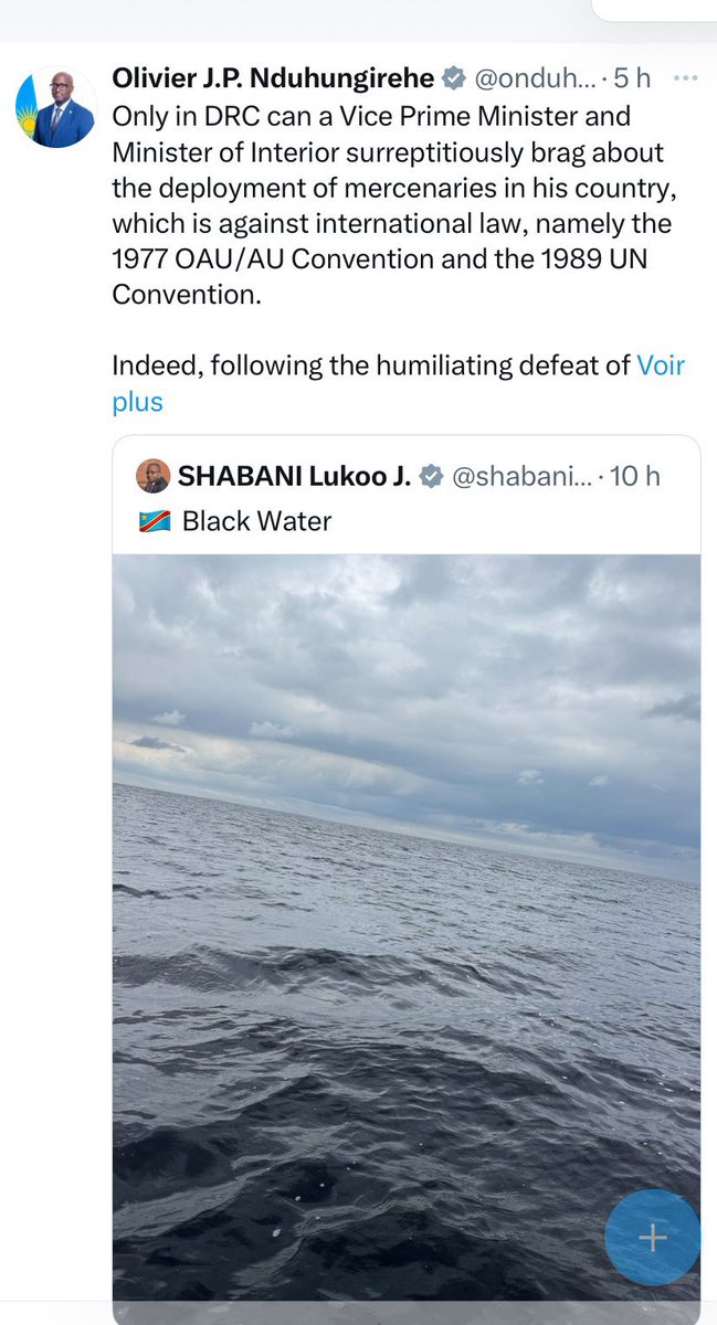 Le ministre rwandais des réseaux sociaux et Hutu de service <a href="/onduhungirehe/">Olivier J.P. Nduhungirehe</a>, azwi mama na kipelekese 😁