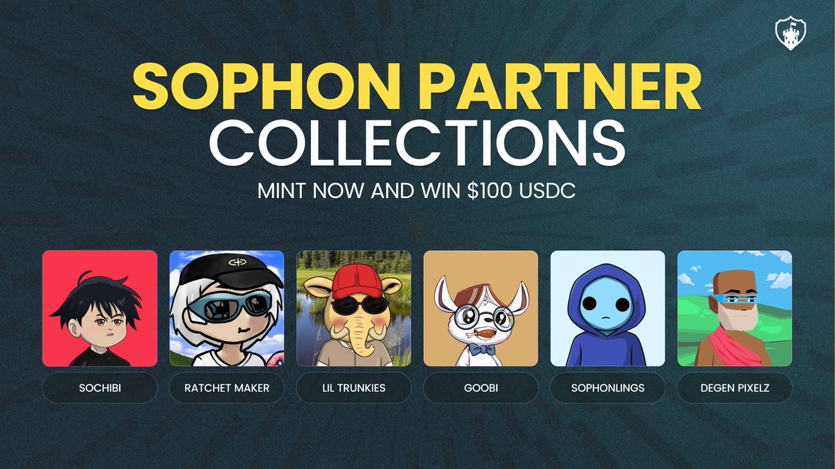 Mint today, win tomorrow. ✨

Support our Partner Collections on Sophon for your chance at 100 USDC. It’s 100% free to mint so no gas, no fees. ⬇️