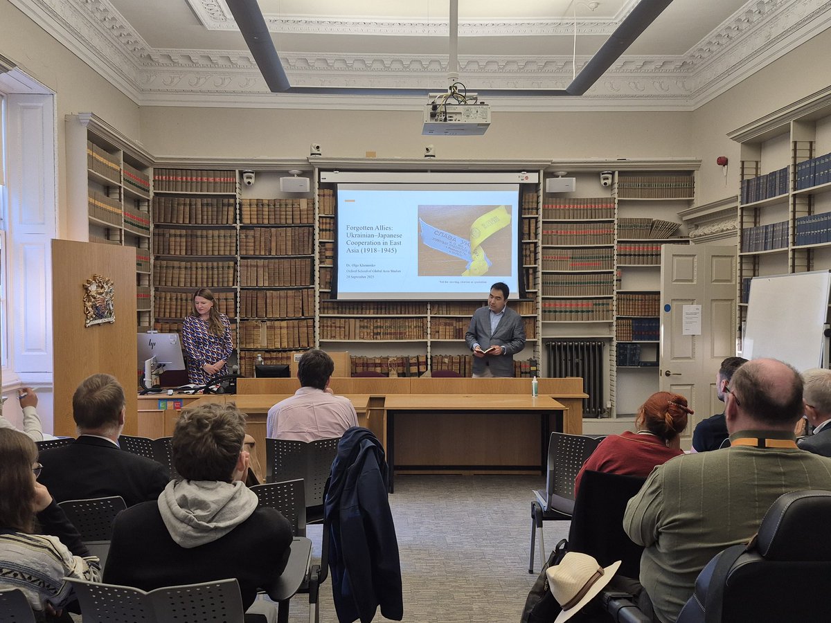 UEA East Centre (@eastcentreuea) on Twitter photo Thrilled to kick off our autumn East Centre Research Seminar with Olga Khomenko (University of Oxford)! “Forgotten Allies: Ukrainian–Japanese Cooperation in East Asia (1918–1945).” <a href="/UEA_History/">UEA History</a> Thrilled to kick off our autumn East Centre Research Seminar with Olga Khomenko (University of Oxford)! “Forgotten Allies: Ukrainian–Japanese Cooperation in East Asia (1918–1945).” <a href="/UEA_History/">UEA History</a>