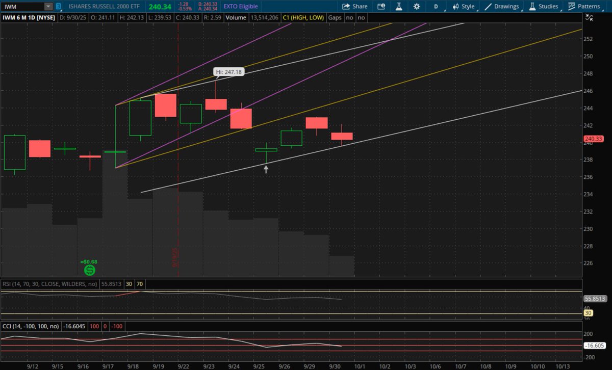OptionRunners's tweet photo. $IWM getting a bounce off that support. Holding it so far https://t.co/DBic0NAgY1