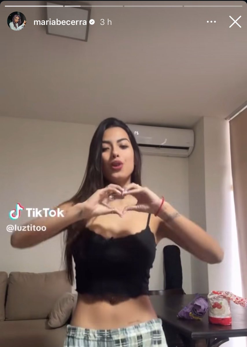 maria becerra compartió el tiktok de luz en ig ME VUELVO LOCAAA