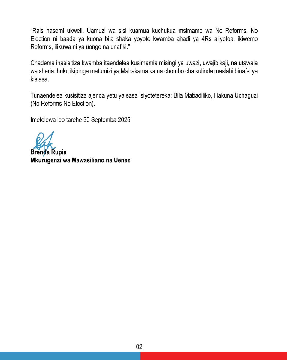 BrendaRupia's tweet image. TAARIFA KWA UMMA