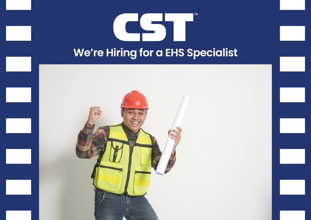 We're Hiring!

CST is hiring for an EHS Specialist to be based out of our Dekalb, Illinois facility. Apply at the link below and join our incredible team!

hubs.la/Q03LvN-Y0👈

#Hiring #Dekalb #Illinois #CSTIndustries