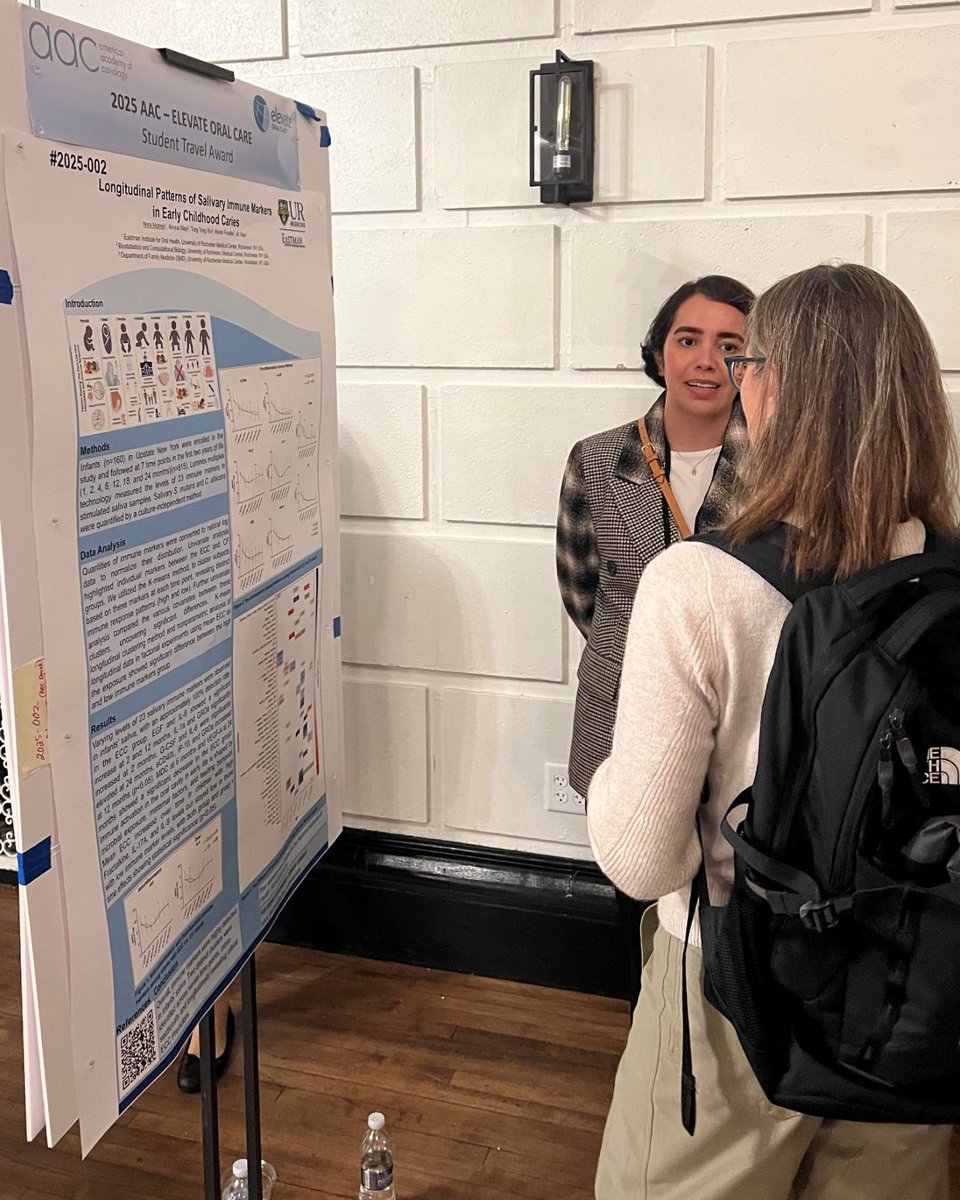 EastmanDental's tweet photo. Dr. Nora Alomeir (GenDen ‘22, MS ‘22) presented her research at the American Academy of Cariology conference. She also received the Elevate Oral Care Travel Award which encourages young investigators to conduct cariology research. https://t.co/4nAlESbd4a