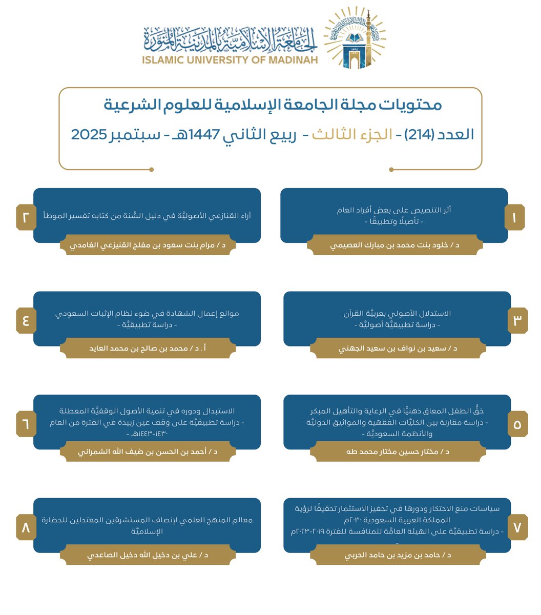 مجلة العلوم الشرعية tweet media