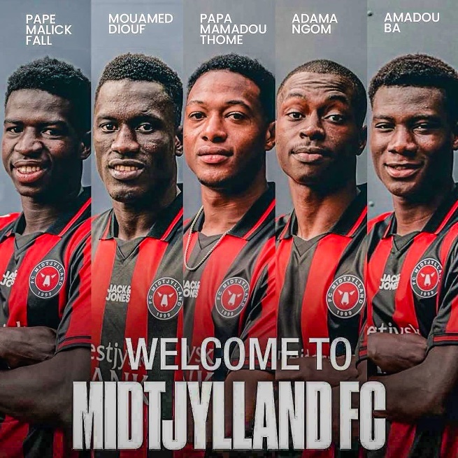 🚨✍️ 𝐎𝐅𝐅𝐈𝐂𝐈𝐀𝐋 | Danish team FC Midtjylland have signed 5 young players from the Keur Madior Academy in Senegal. 🇸🇳

• Pape Malick Fall (19)
• Mouhamed Diouf (18) 
• Pape Mamadou Thiome (19) 
• Adama Ngom (19) 
• Amadou Ba (18)