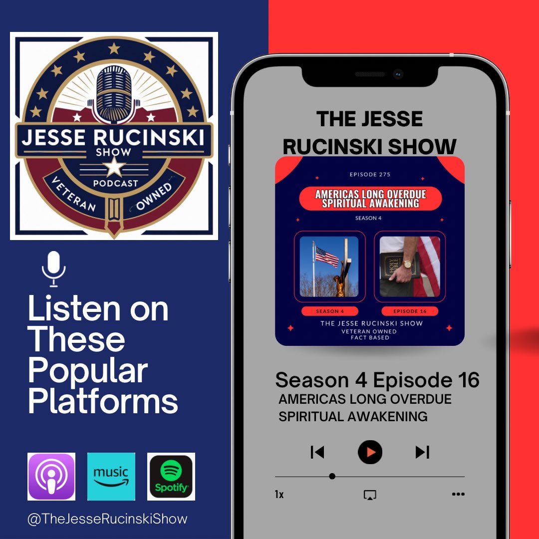New <a href="/JRucinskiShow/">The Jesse Rucinski Show</a> episode out now. Some of the more popular platforms links are below. 

podcasts.apple.com/us/podcast/the…

open.spotify.com/episode/3PTqBl…

music.amazon.com/podcasts/043ec…

#PodcastCommunity #Podcast #New #Veteran #Awakening #spiritualawakening  #USA #America #VeteranOwned #MondayVibes