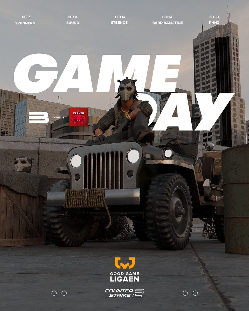 Game Day | #CS2 | <a href="/ggligaen/">Good Game-ligaen</a> 🇳🇴

It’s Kraken time 🦑 Tonight at 19:00 CEST we face #UiAKraken in <a href="/ggligaen/">Good Game-ligaen</a>

<a href="/anpigeon_/">tom</a> has you covered with a casual watch-party vibe tonight 🎥

📺 twitch.tv/an_pigeon

#BitfixGaming #CS2 #GGL #LetsGo