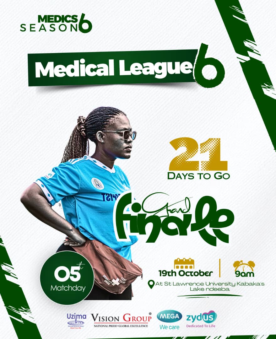 The count down to the Medical League Grand Finale kicks is on. Slated for October 19, this finale comes with a FREE Medical Camp!

Get tested, treated, and thrilled by the best, all in one place. 

📅 19th Oct, 9AM
📍 St. Lawrence University, Ndeeba
#ML25 #Health #sports