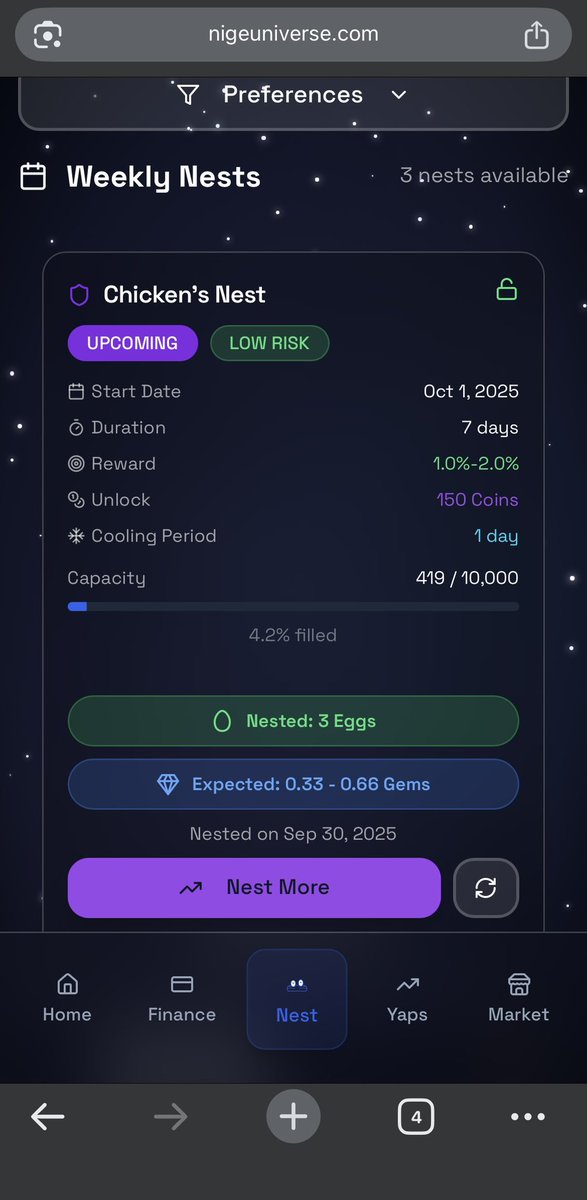 Daniel_og5's tweet photo. Why juggle 5 apps when 1 does it all? 👀
Yap. Nest. Learn. Grow. Win.
Welcome to NigeUniverse ✨

@NigeOfficial @NigeNest @NigePredict 
#nige https://t.co/cOetlmjw09