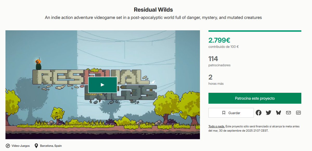 ⏳ 2h left, you can still join :P
#IndieGame #GameDev #PixelArt #Kickstarter