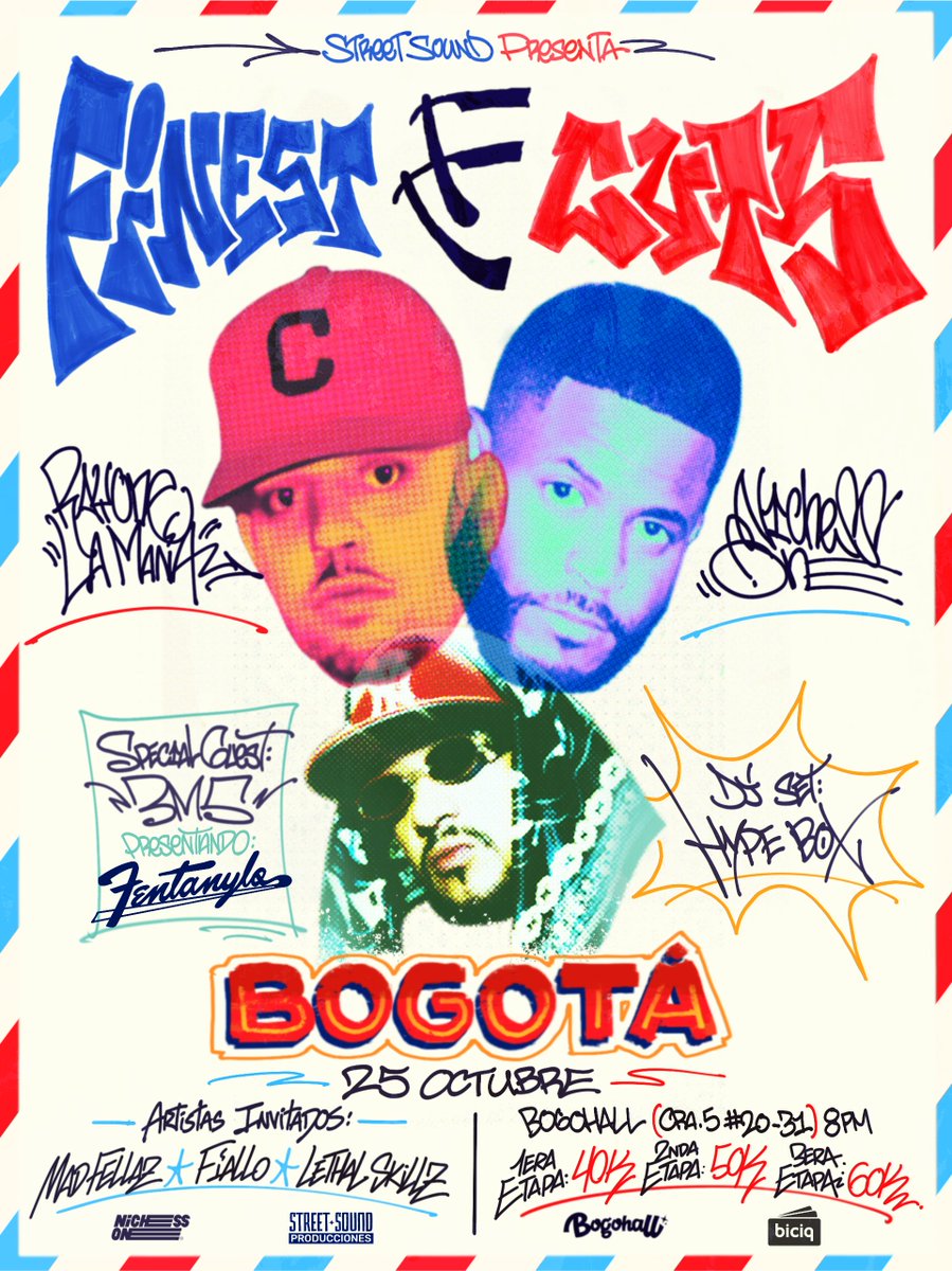 MEDELLÍN, BOGOTÁ! 🇨🇴 nos vemos este 24/25 de octubre! FINEST CUTS, FENTANYLO + invitados especiales en vivo! 
Pilla tus boletas ya mismo:
Medellín: biciq.com/info-event/lan…
Bogotá: biciq.com/info-event/lan…