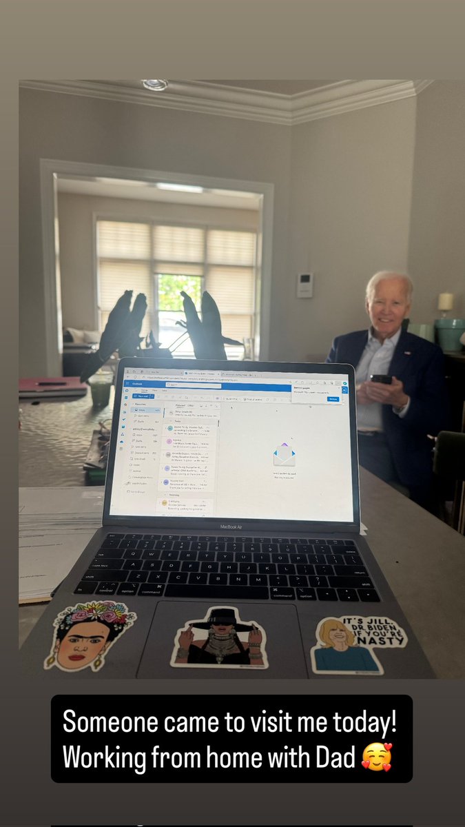 📸 Ashley Biden shared on IG that she had a special visitor today: her dad, <a href="/JoeBiden/">Joe Biden</a>!

Great to see him out and about spending quality time with his family!