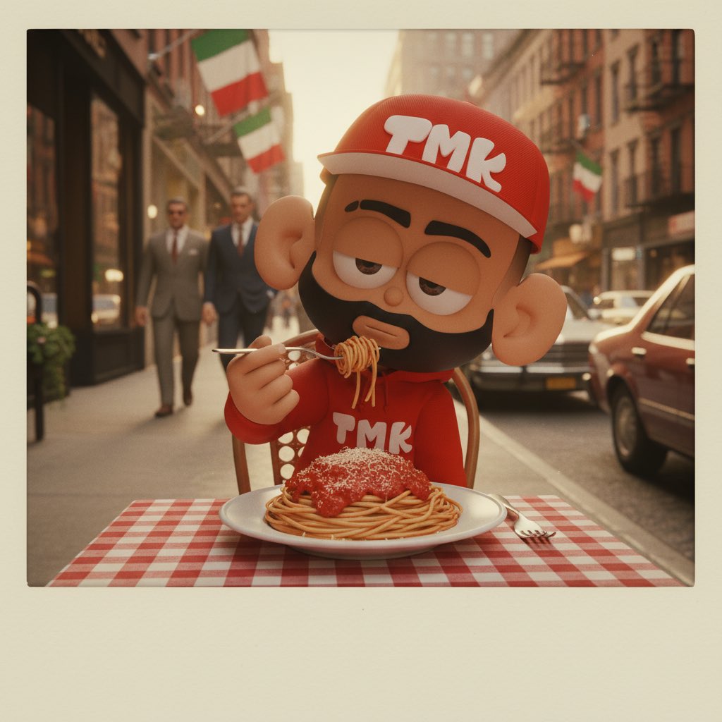 Today I’m in Little Italy 🇮🇹 eating some spaghetti 🍝 and meatballs. 

What’s your favorite pasta ? 

#tmkluca #themoneykids #tmk #littleitalymercato #spaghetti🍝