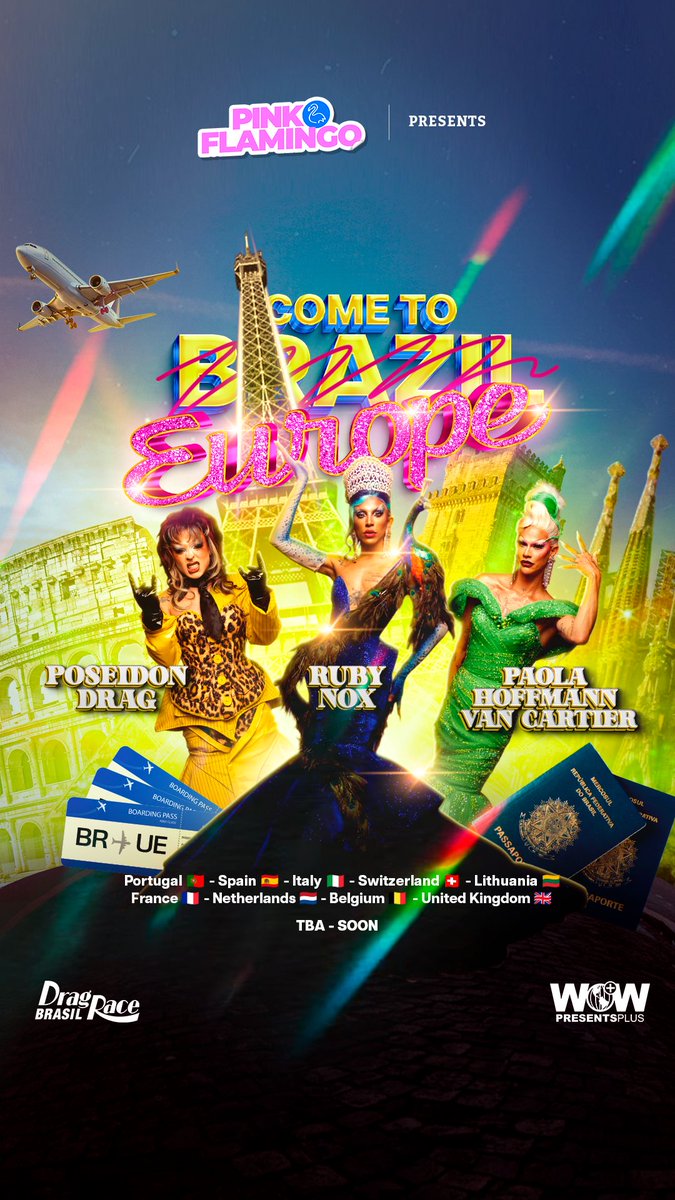 Agora o jogo virou! 
Não é mais “Come to Brazil”, agora é COME TO EUROPE!!! ✈️

Se preparem porque o show vai ser babado, confusão e MUITA brasilidade espalhada pelos palcos europeus! 🇧🇷🇪🇺
Datas em breve! 👑✨