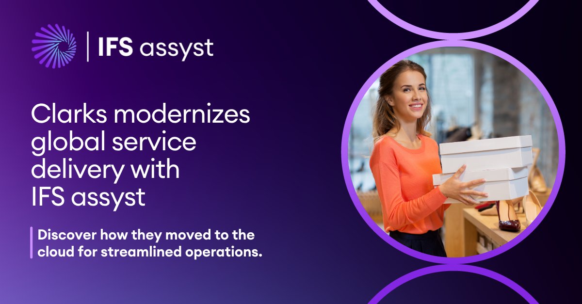 IFSassyst's tweet image. Clarks has achieved a notable advancement in their service management. They replaced obsolete tools and email requests with a faster, more efficient cloud-based solution. 

Discover more: ifs.link/89dmYE
#ESM #EnterpriseServiceManagement