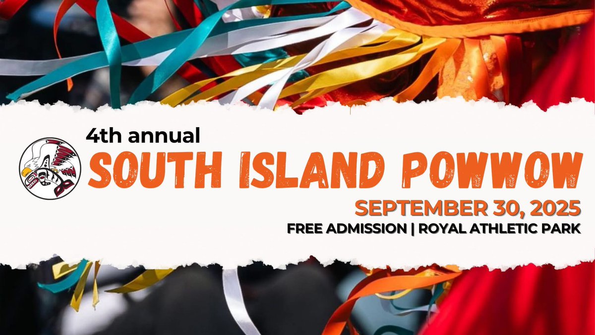 The 4th annual South Island Powwow starts today at 12:00. Please come down and take part in this important day to recognize the National Day for Truth and Reconciliation. #yyj