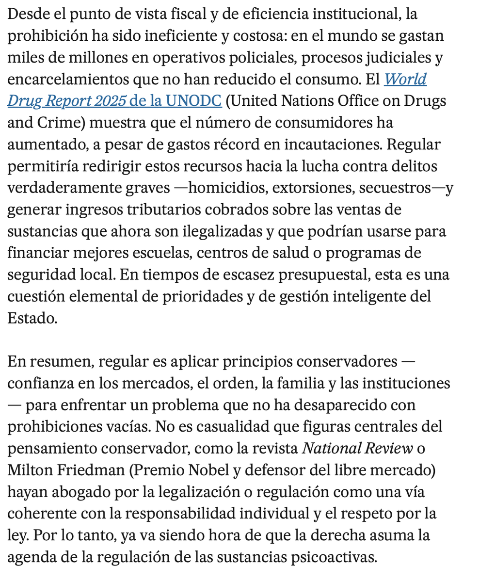 8/ No es casualidad que voces conservadoras influyentes, como National Review o Milton Friedman, hayan abogado por la regulación.
Ya es hora de que la derecha también asuma esta agenda. 
Columna completa aquí 👉