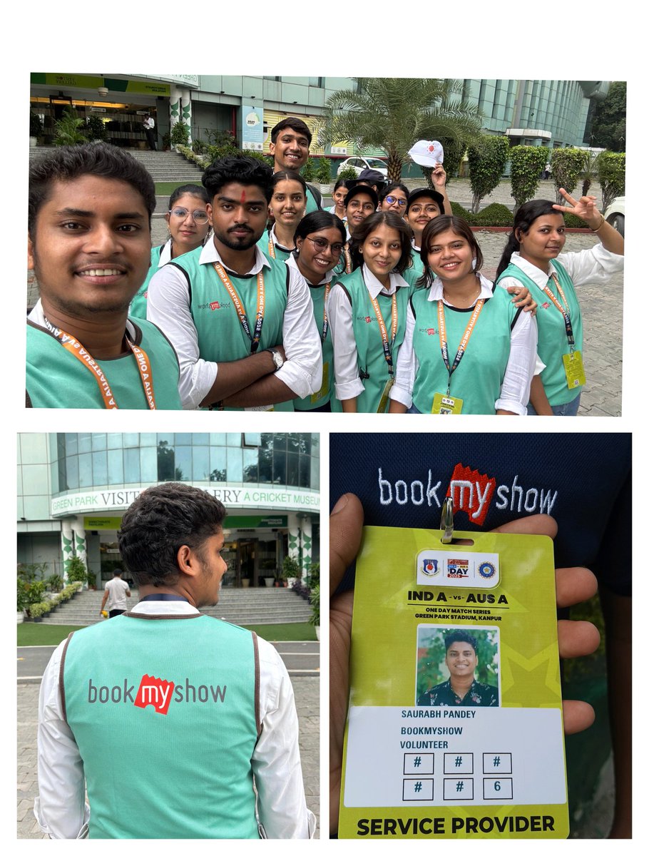 saurabh4u_'s tweet image. #GreenParkStadium 🏟️ Kanpur में आज का अनुभव @bookmyshow 🎟️ के साथ एक Volunteer के रूप में 🙌 
#BookMyShow #GreenPark #Kanpur #VolunteerJourney #saurabh4u