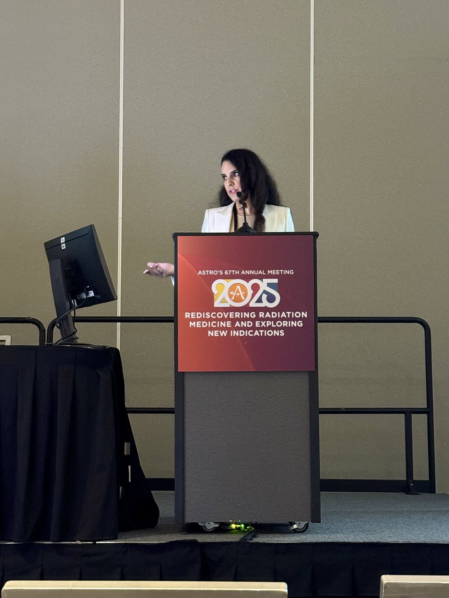 Our Chief of Breast Rad Onc Service, Dr. <a href="/AsalRahimiMD/">Asal Rahimi M.D., M.S.</a> presented her team's extensive work this morning entitled, “Phase I Pre-Operative Single Fraction Dose Escalation Ablative Stereotactic Partial Breast Irradiation (S-PBI) Trial for Early-Stage Breast Cancer.” #ASTRO25