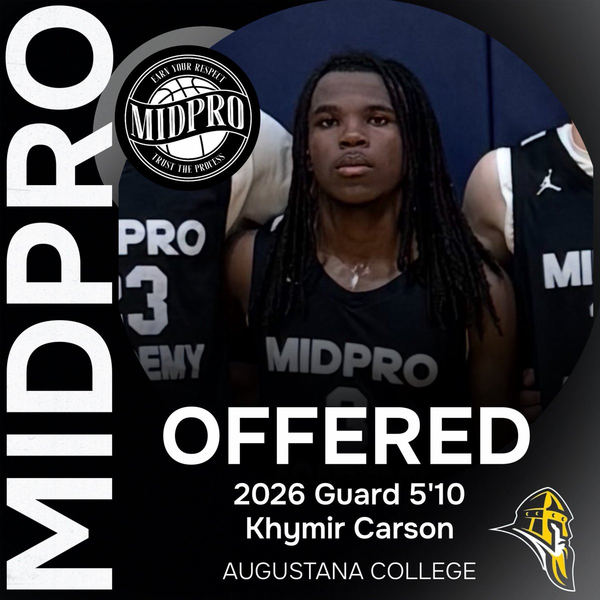 MidProAcademy's tweet image. 2026 Guard 5’10 Khymir Carson has received an athletic offer from Augustana University (D3) 

#MidProFam #ThisIsWhatWeDo #TrustTheProcess #EarnYourRespect #CreateYourStory