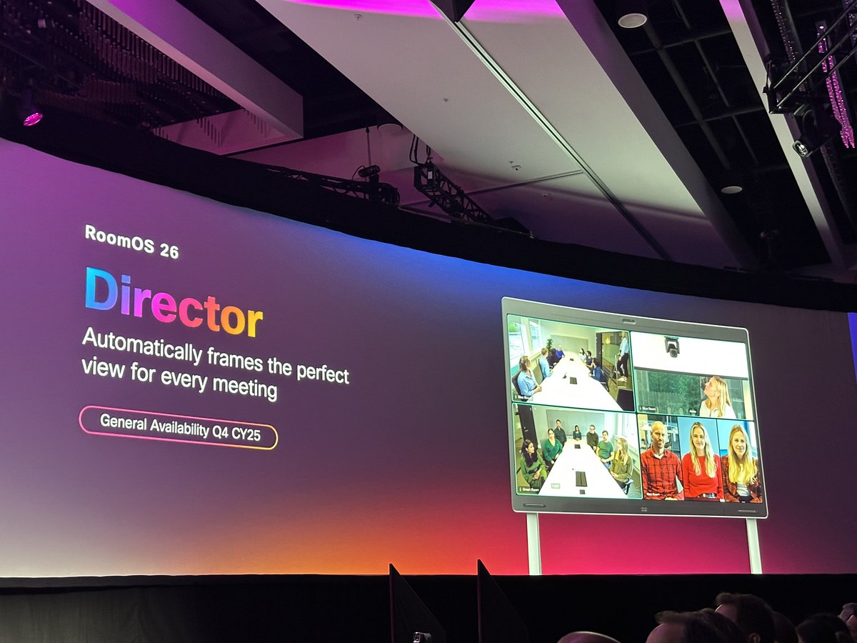 Amr_Nasher's tweet image. #Cisco just announced #Webex RoomOS 26 that have many new features like director, audio zones, zoom native integration, note taker and much more 
#WebexOne